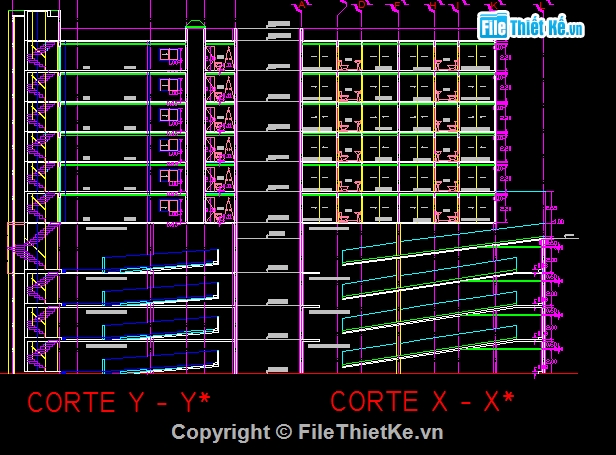 File Auto cad,10 Level Builing,kế hoạch cơ cấu
